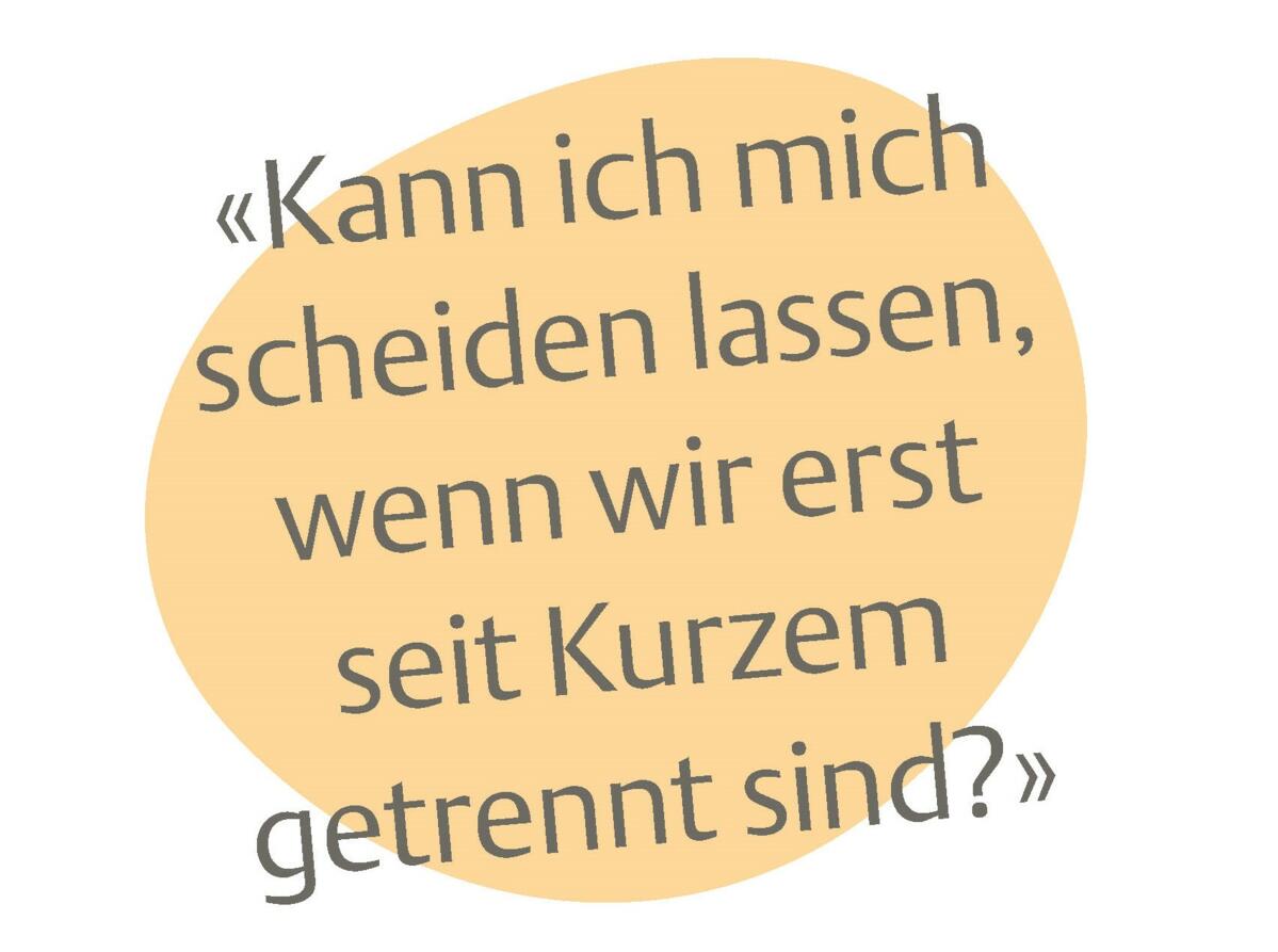 Eine Trennung geht nicht über Nacht Landfrauen SBLV